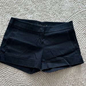 Club Monaco Black Cuffed Tailored Bermuda Shorts